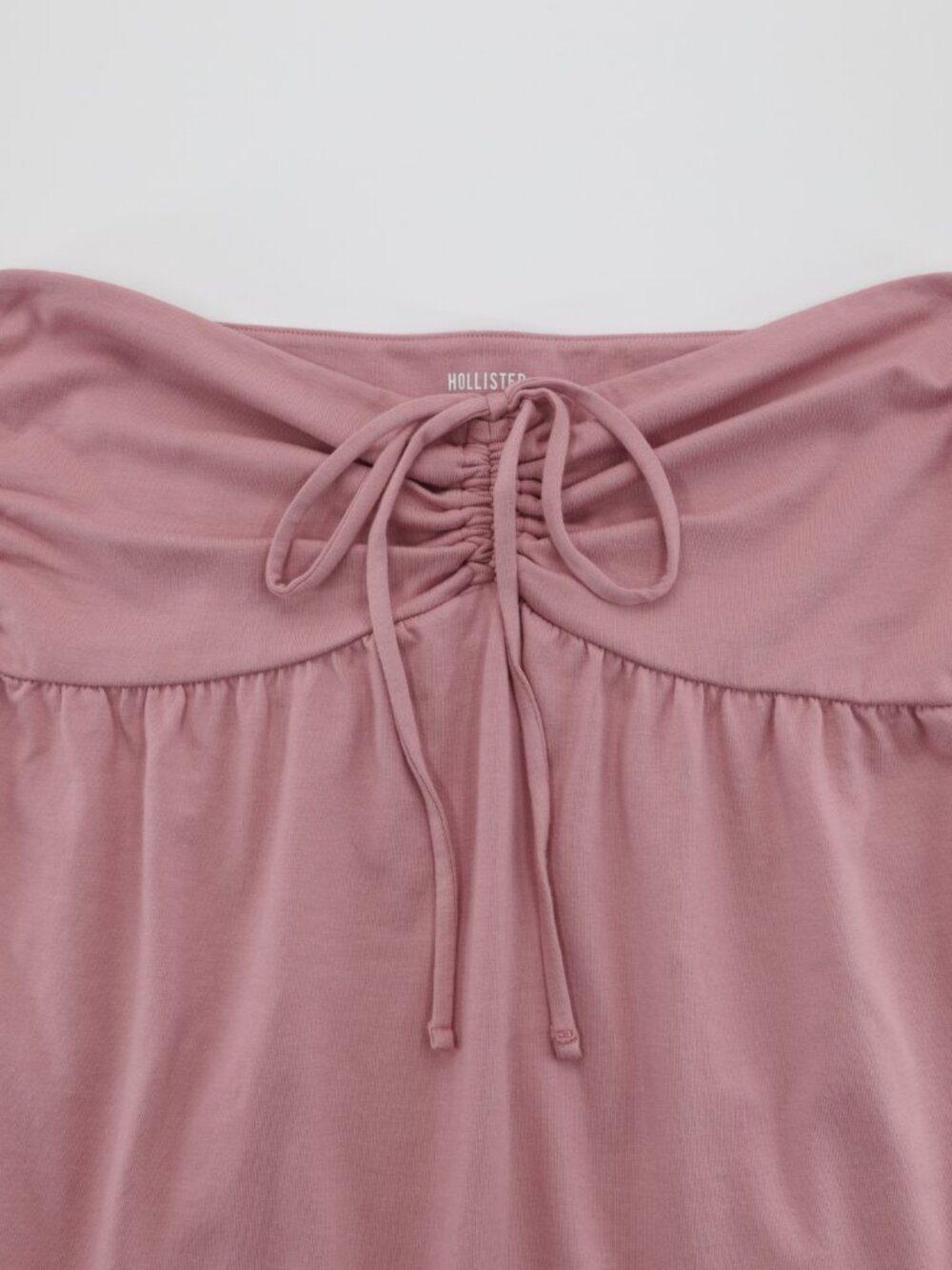 Hollister Women's Tie Soft Strapless Cinched Babydoll Top Rose Size L‎ - Picture 2 of 8